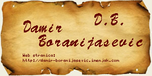 Damir Boranijašević vizit kartica